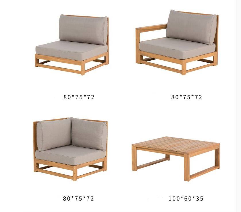 Garden corner sofa, coffee table & furniture cover