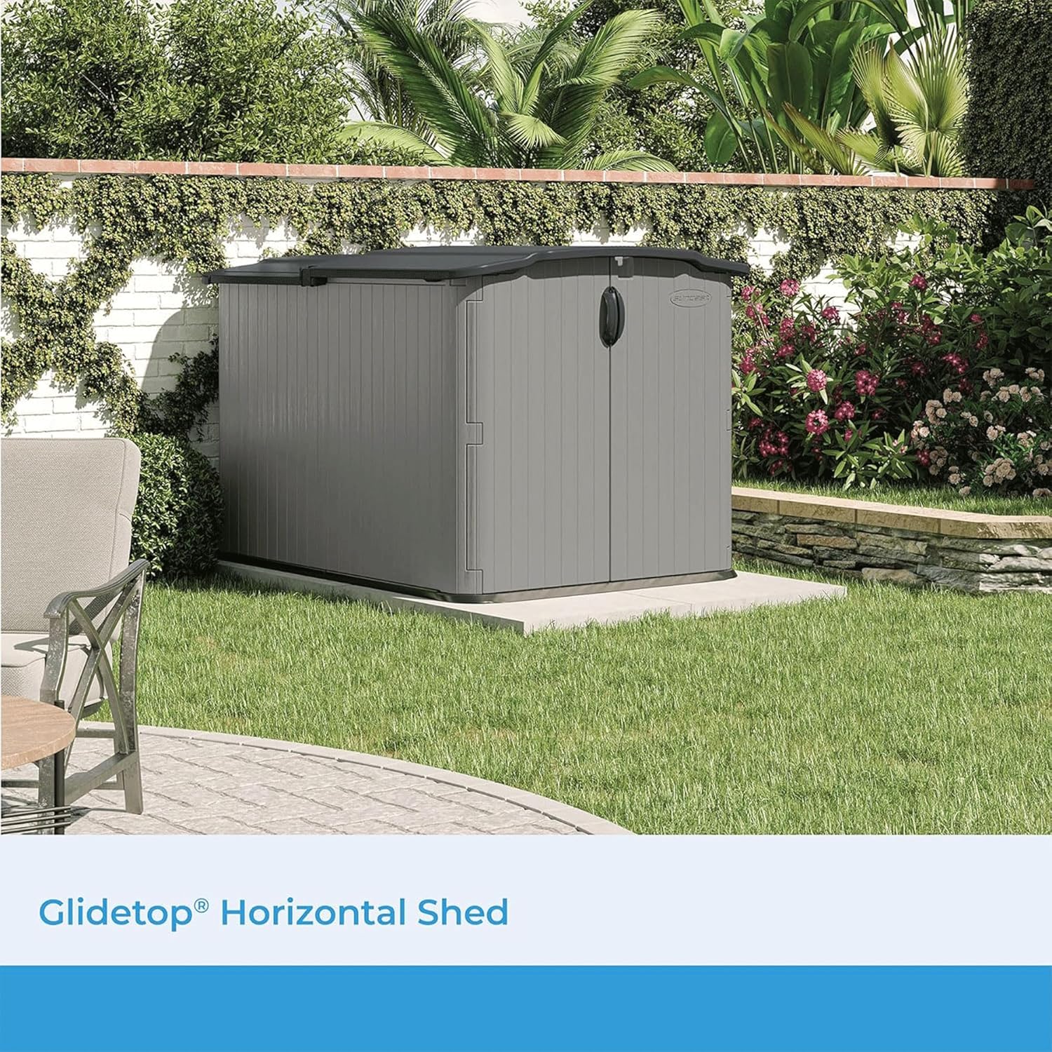 Suncast Glidetop Horizontal Outdoor Storage Shed