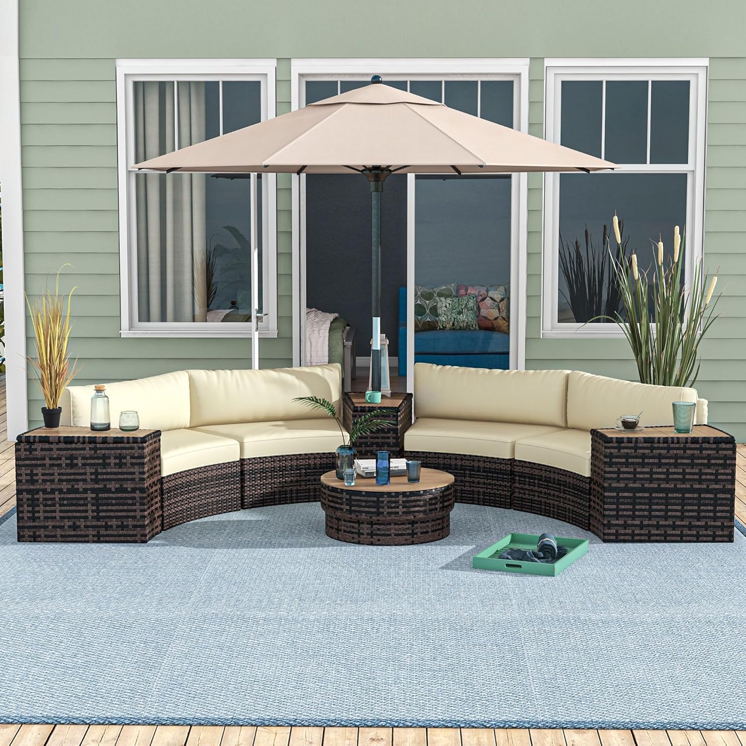 Outsunny 8 Piece Patio Furniture Set