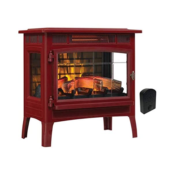 Duraflame 3D Infrared Electric Fireplace Stove with Remote Control - Portable Indoor Space Heater - DFI-5010 (Black)