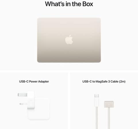 Apple 2022 MacBook Air laptop with M2 chip: 13.6-inch Liquid Retina display, 8GB RAM, backlit keyboard, 1080p FaceTime HD camera