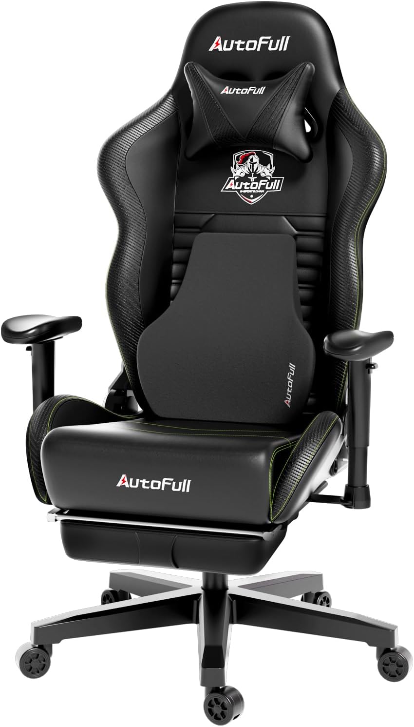 AutoFull C3 Gaming Chair, Racing Style Gaming Chair with Ergonomic Lumbar Support,Adjustable High Back PU Leather PC Chair with Footrest