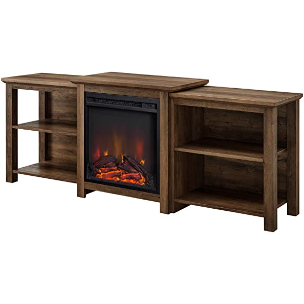 Walker Edison Wren Classic 4 Cubby TV Stand for TVs up to 65 Inches, 58 Inch, Black Black 58 InchTV Stand