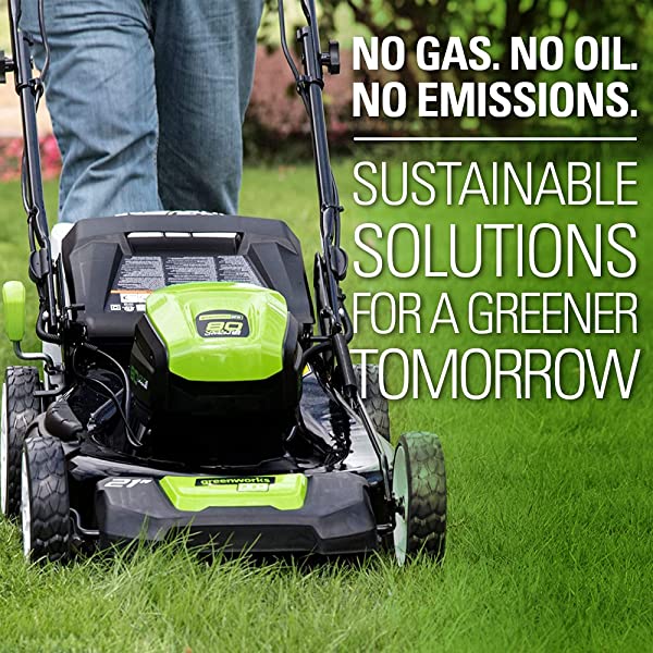 Greenworks Pro 80V 21 inch Cordless Push Lawn Mower, Includes Two 2Ah Batteries and Charger, GLM801601 (2) 2Ah Batteries Push