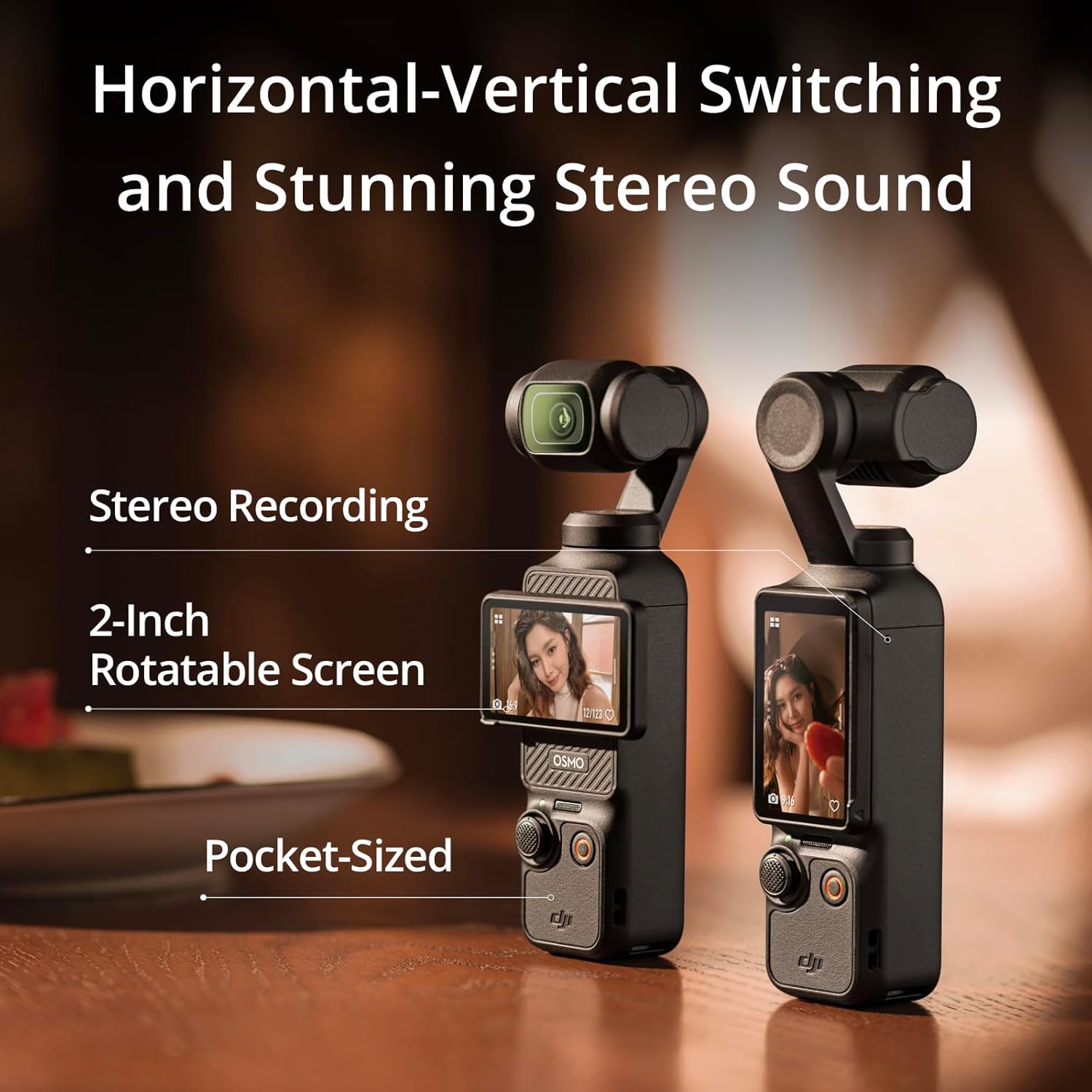 DJI Osmo Pocket 3, Vlogging Camera with 1'' CMOS & 4K/120fps Video, 3-Axis Stabilization, Fast Focusing, Face/Object Tracking, 2