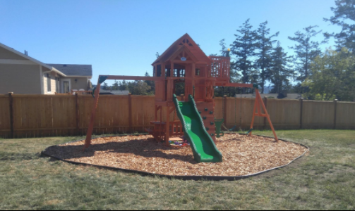 Backyard Discovery Skyfort II All Cedar Wood Swing Set