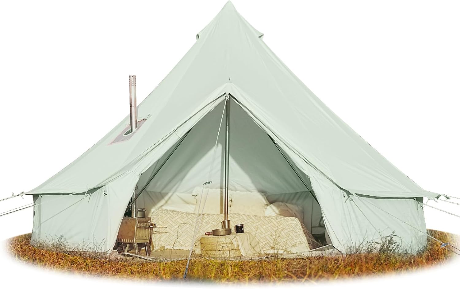 glamcamp Bell Tent 100% Cotton Canvas Waterproof Large Tents