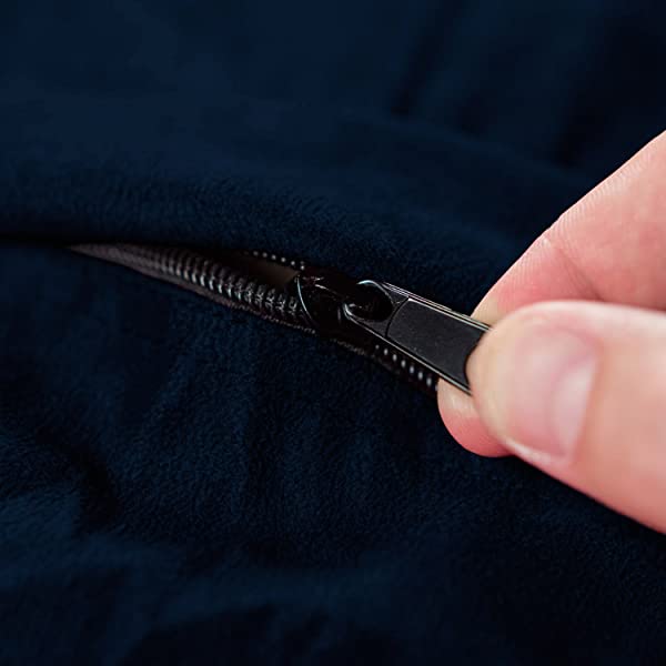 Chill Sack Bean Bag Chair: Giant 5' Memory Foam Furniture Bean Bag - Big Sofa with Soft Micro Fiber Cover - Navy Microsuede - Navy