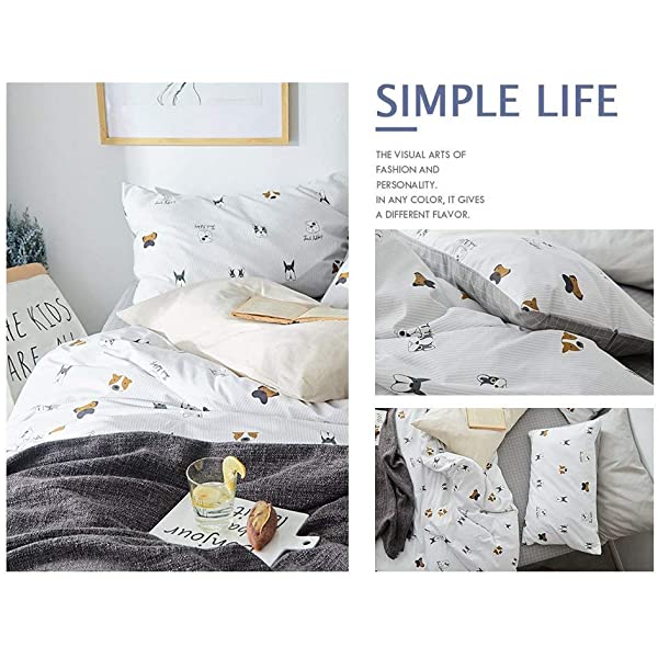 New Cartoon Animals Elephant Print Duvet Cover Sets for Kids 100% Cotton Reversible Soft 3 Pieces Kids Bedding Duvet Cover Pillowcases Kawaii Cloud Bedding Sets, Queen/Full Full/Queen (1 Duvet Cover + 2 Pillowcases) Multi A00 Elephant Bunny Balloon