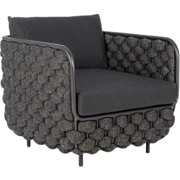 Outdoor sofa courtyard sun protection leisure garden villa rope woven tea table