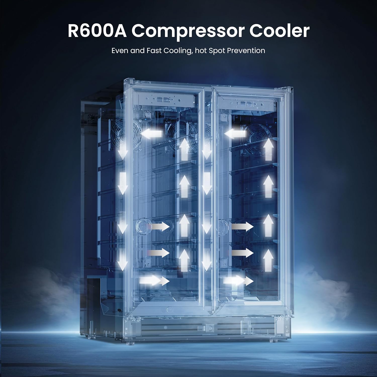 Yeego Wine and Beverage Refrigerator - 24 Inch Dual Zone Wine Fridge