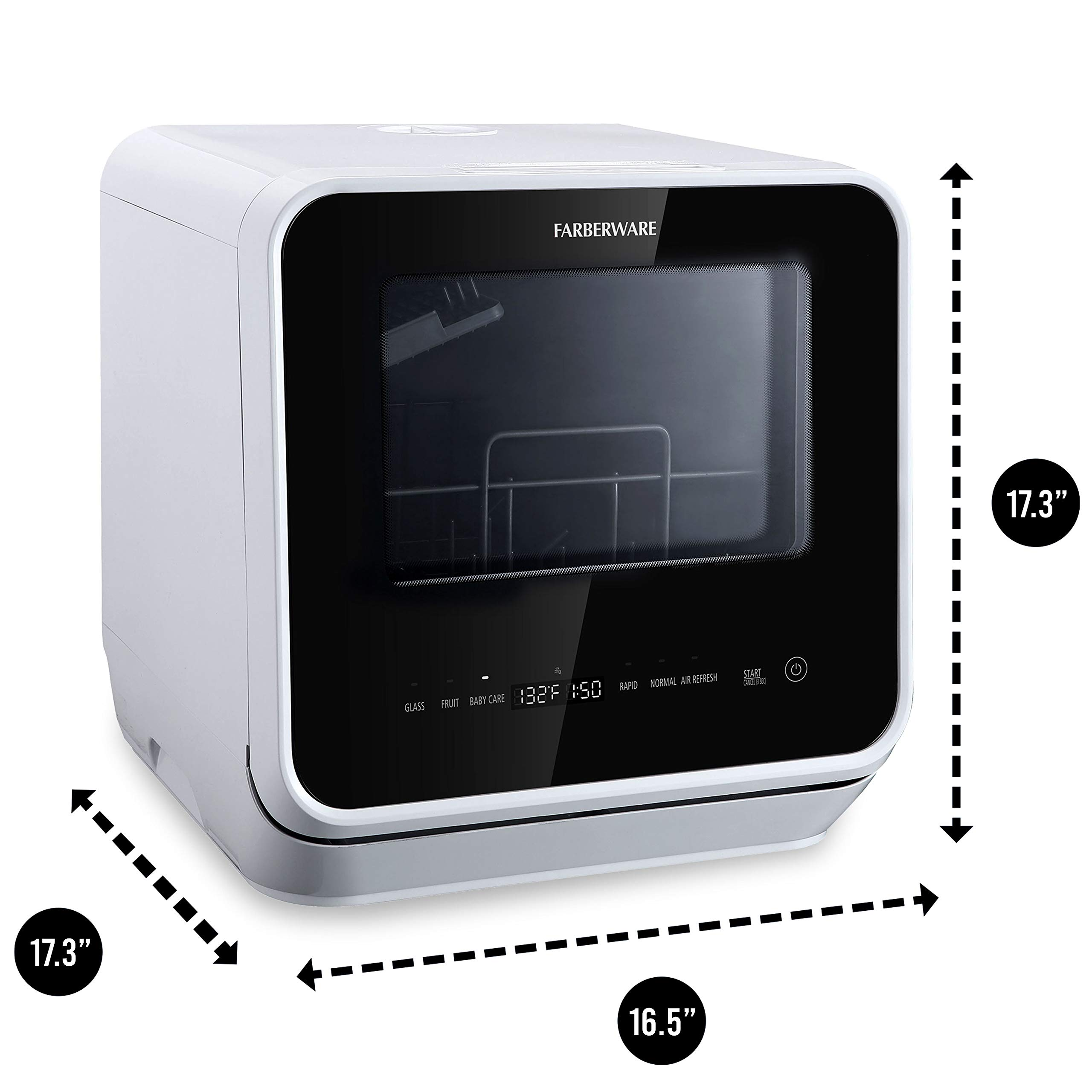 Farberware Complete Portable Countertop Dishwasher with 5-Liter Built-in Water Tank