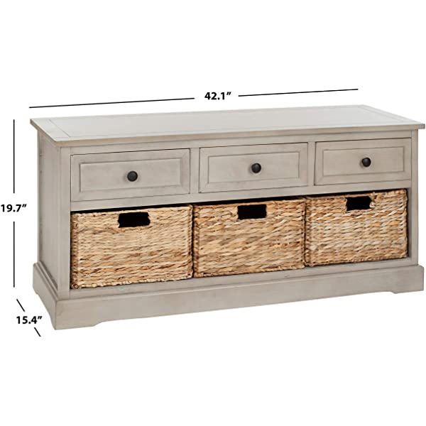 Safavieh American Homes Damien 3-Drawer Storage Unit, Dark Cherry