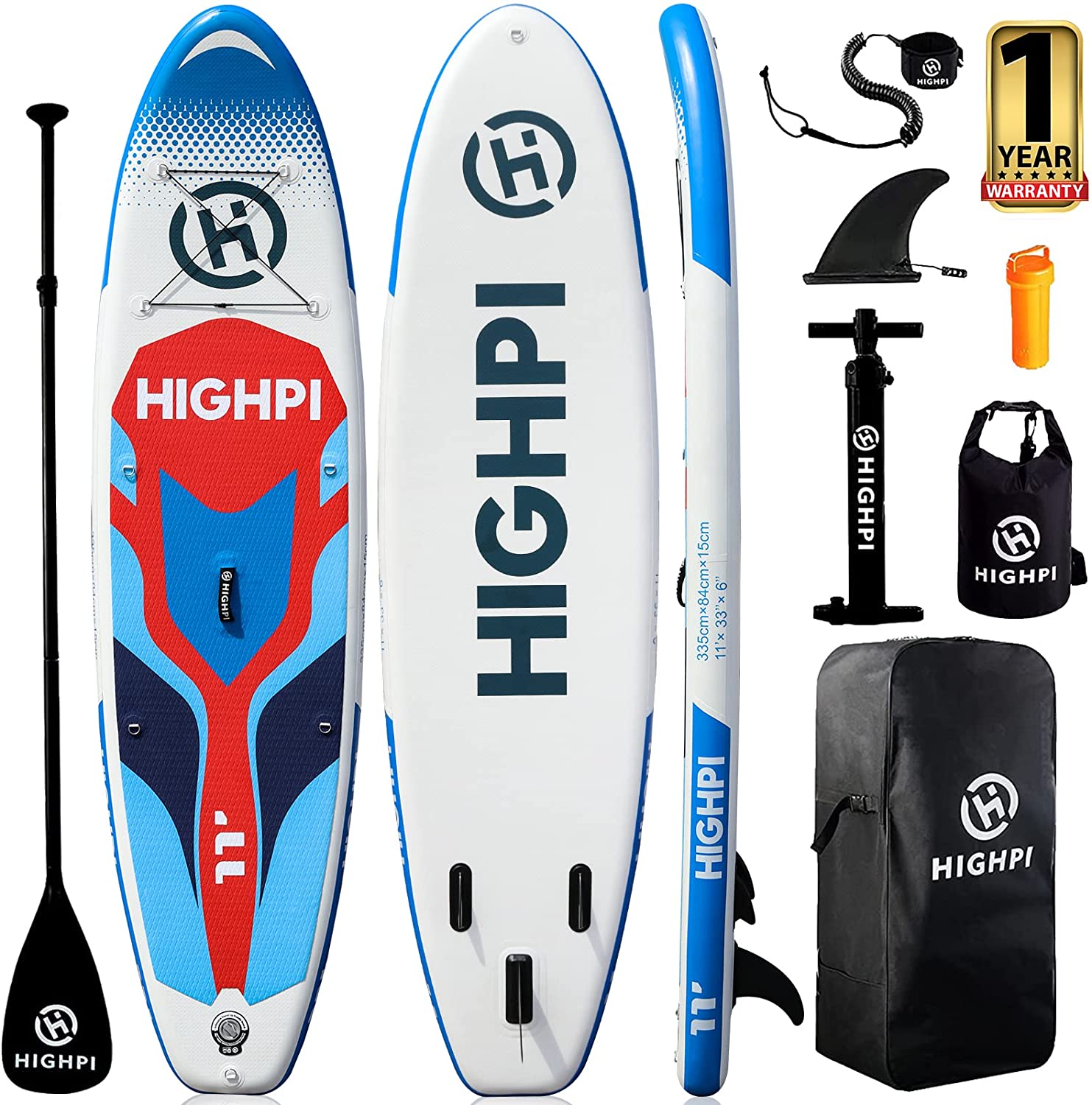 Highpi Inflatable Stand Up Paddle Boards, 10’6”11′ Ultra-Light SUP for All Skill Levels