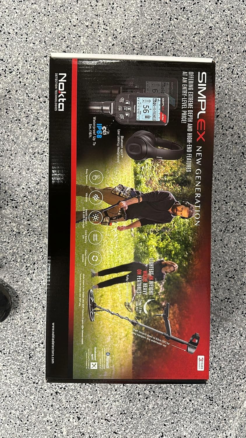 Nokta Simplex Ultra WHP Waterproof Metal Detector with Wireless Headphones