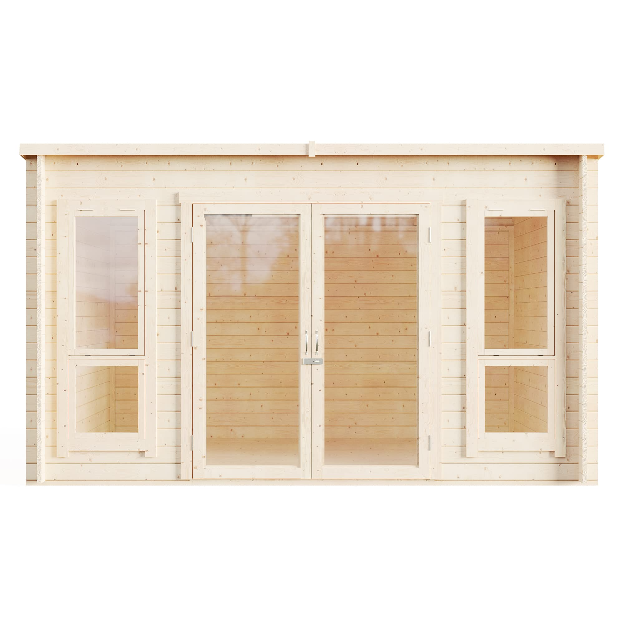 12x8 Log Cabin Summerhouse Garden Office Studio Modern Pent Carmen Outdoor Room