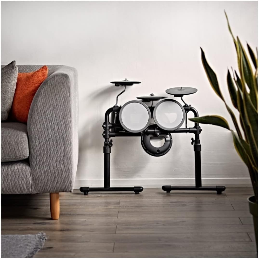 VISIONDRUM Compact Mesh Electronic Drum Set with Headphones and Stool for Kids & Adults by Gear4music