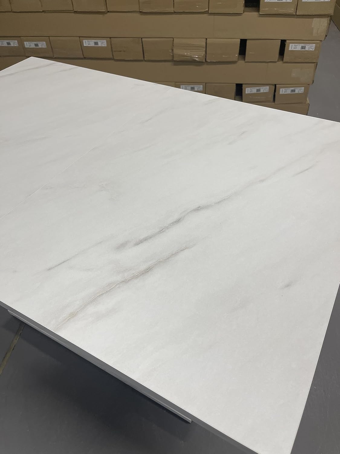 Furneo Modern Dining Table Only Extendable 120-160cm