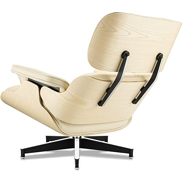 Mid Century Lounge Chair and Ottoman, Modern Chair Classic Design, Top Grain Leather Palisander Wood, Heavy Duty Base Support for Living Room, Study, Lounge, Office (Nomal, Style1-1) Nomal Style1-1