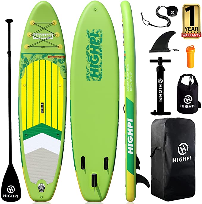 Highpi Inflatable Stand Up Paddle Boards, 10’6”11′ Ultra-Light SUP for All Skill Levels