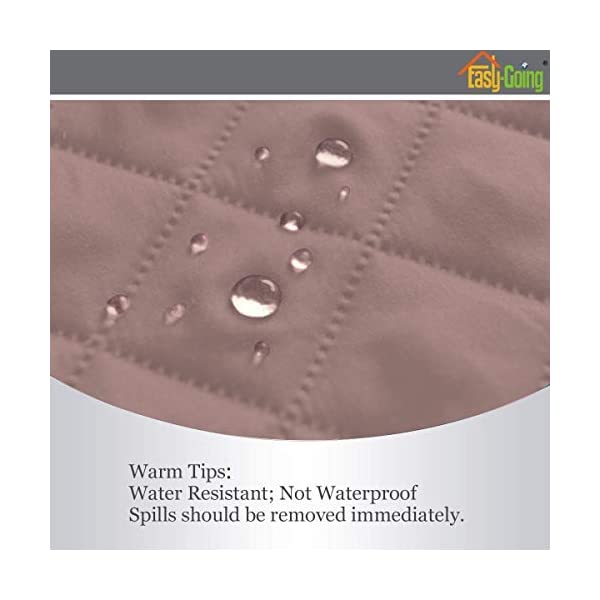 Easy-Going 4 Seater Sofa Slipcover Reversible Sofa Cover Water Resistant Couch Cover with Foam Sticks Elastic Straps Furniture Protector for Pets Kids Children Dog Cat(88'', Pink/Beige)