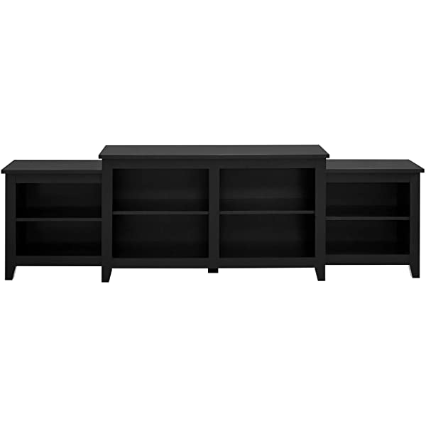 Walker Edison Wren Classic 4 Cubby TV Stand for TVs up to 65 Inches, 58 Inch, Black Black 58 InchTV Stand