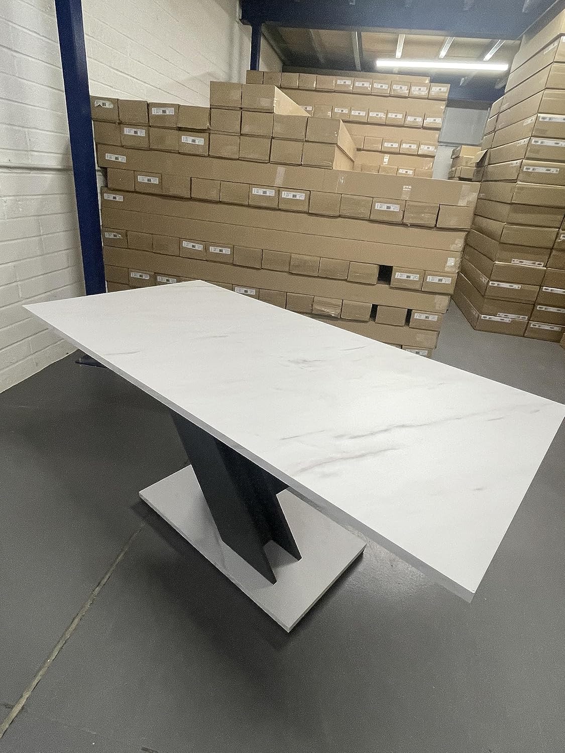 Furneo Modern Dining Table Only Extendable 120-160cm