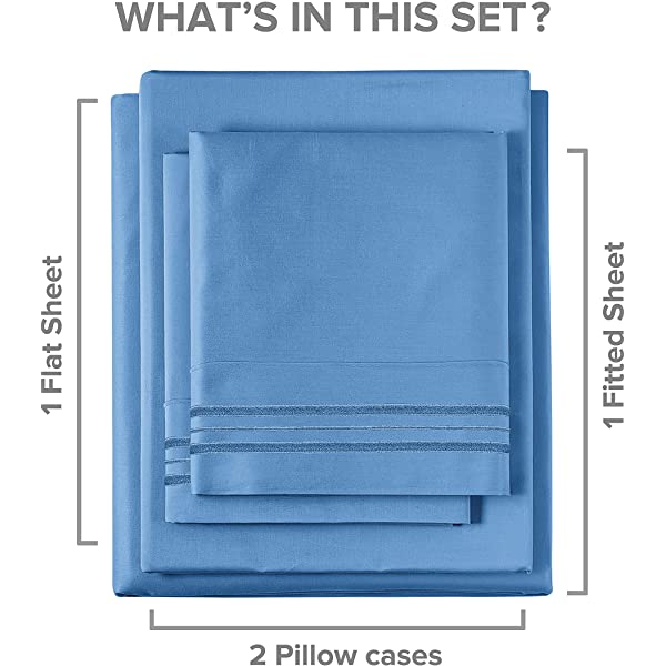 Queen Size Sheet Set - 4 Piece - Hotel Luxury Bed Sheets - Extra Soft - Deep Pockets - Easy Fit - Breathable & Cooling Sheets - Wrinkle Free - Comfy – Dark Grey Bed Sheets - Queens Sheets – 4 PC Queen Grey