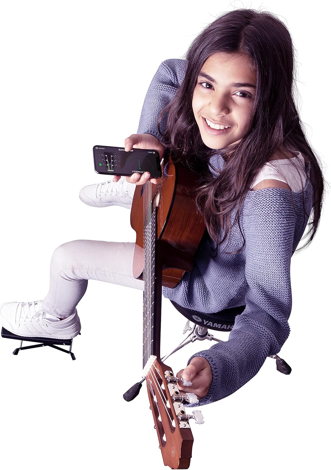 Yamaha GuitarGo - Starter Set Junior - Acoustic guitar pack for young learners including a gig bag, digital tuner for iOS and a footrest