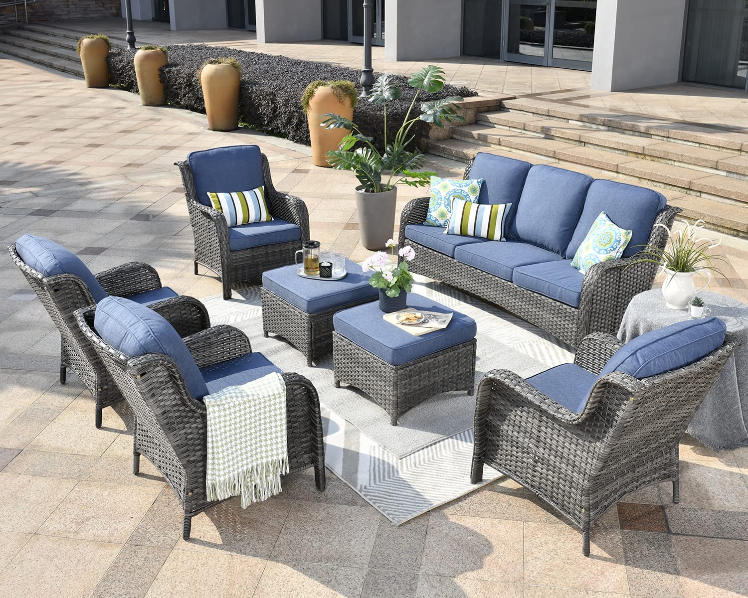 Outdoor Furniture Patio Furniture Set 7 Pcs
