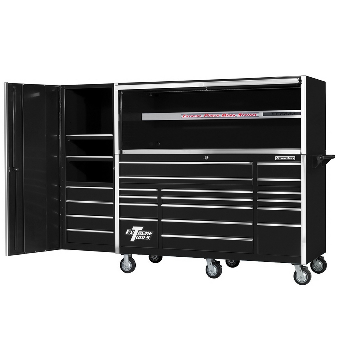 used toolbox72 21 Drawers Professional Roller Cabinet, Extreme Power Workstation Hutch &  Side Cabinet Combo
