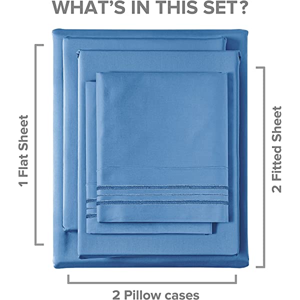 Queen Size Sheet Set - 4 Piece - Hotel Luxury Bed Sheets - Extra Soft - Deep Pockets - Easy Fit - Breathable & Cooling Sheets - Wrinkle Free - Comfy – Dark Grey Bed Sheets - Queens Sheets – 4 PC Queen Grey