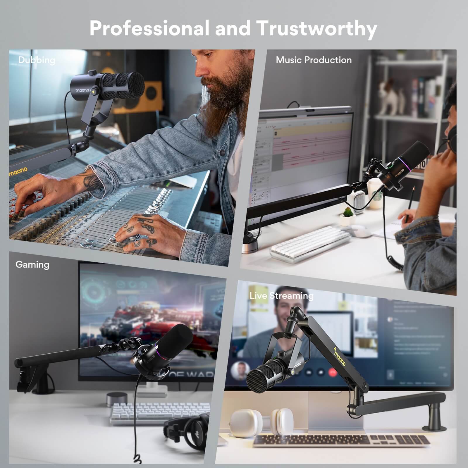 Maono BA92 Microphone Suspension Boom Arm Stand