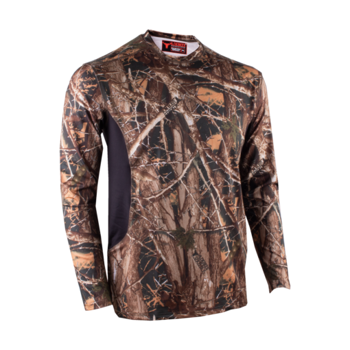 Wildebees Mens Sekelbos Black Camo Long Sleeve Second Skin