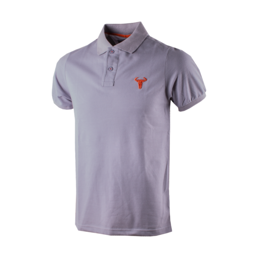 Wildebees Mens Casual Grey Melange Pique Golfer