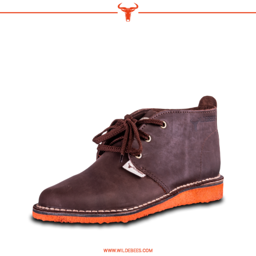 Wildebees Mens Footwear Vellie Orange Sole Brown