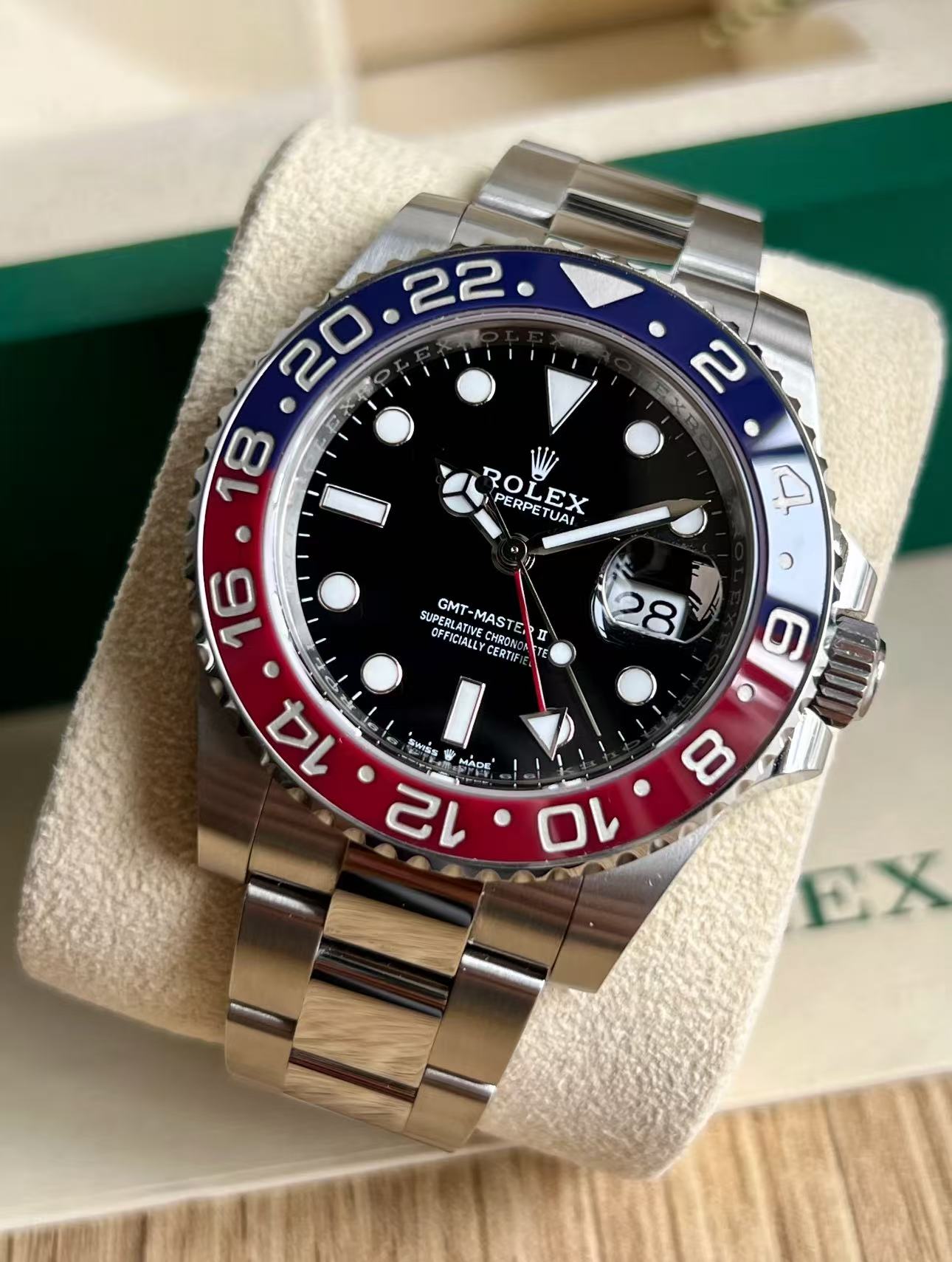 Rolex GMT Masterl Pepsi Super CloneSwiss Replica Watch Ref 126710BLRO3285 Swiss Movement - SuperClonesRolex