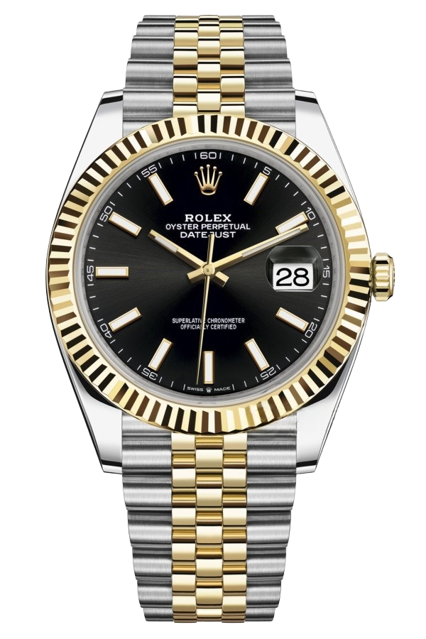 Rolex Datejust 41mm Super CloneSwiss Replica Watch Two Tone JubileeBracelet Black DialRef 126333-0014-3235Swiss Movement - SuperClonesRolex