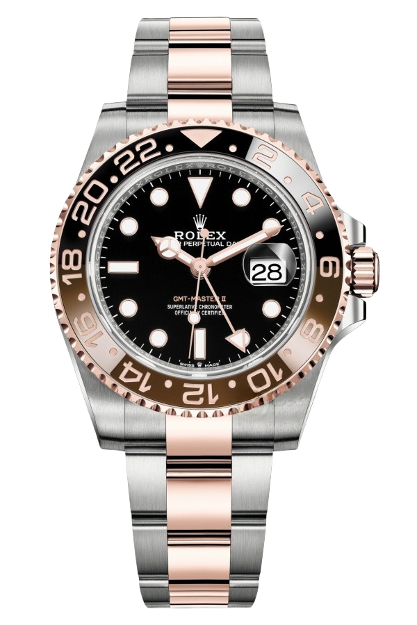 RolexGMT Master l Root Beer Two Tone SuperClone Swiss Replica Watch Ref 126711CHNR 3285 Swiss Movement - SuperClonesRolex