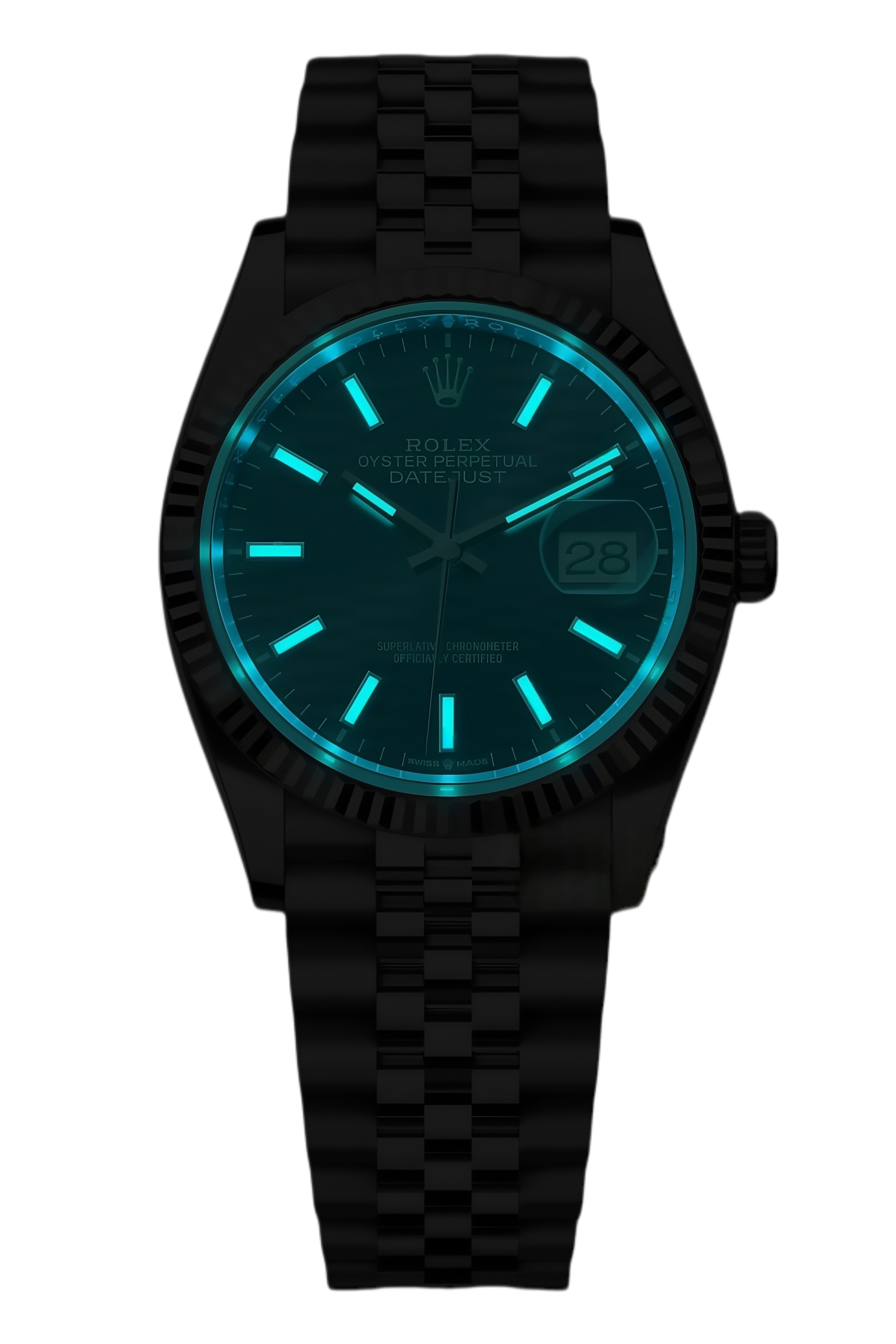 Rolex Datejust 36mmSuper Clone Swiss ReplicaWatch  Blue Fluted Dial Ref 126234 3235 Swiss Movement - SuperClonesRolex