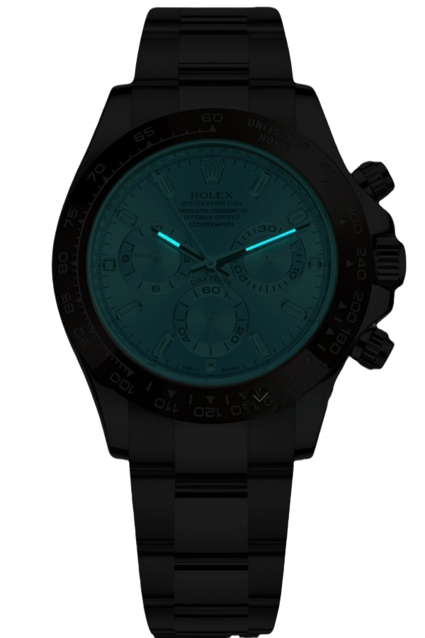 Rolex Daytona lce BlueDial with BaguetteDiamonds Super CloneSwiss Replica Watch Ref116506 4130 Swiss Movement - SuperClonesRolex