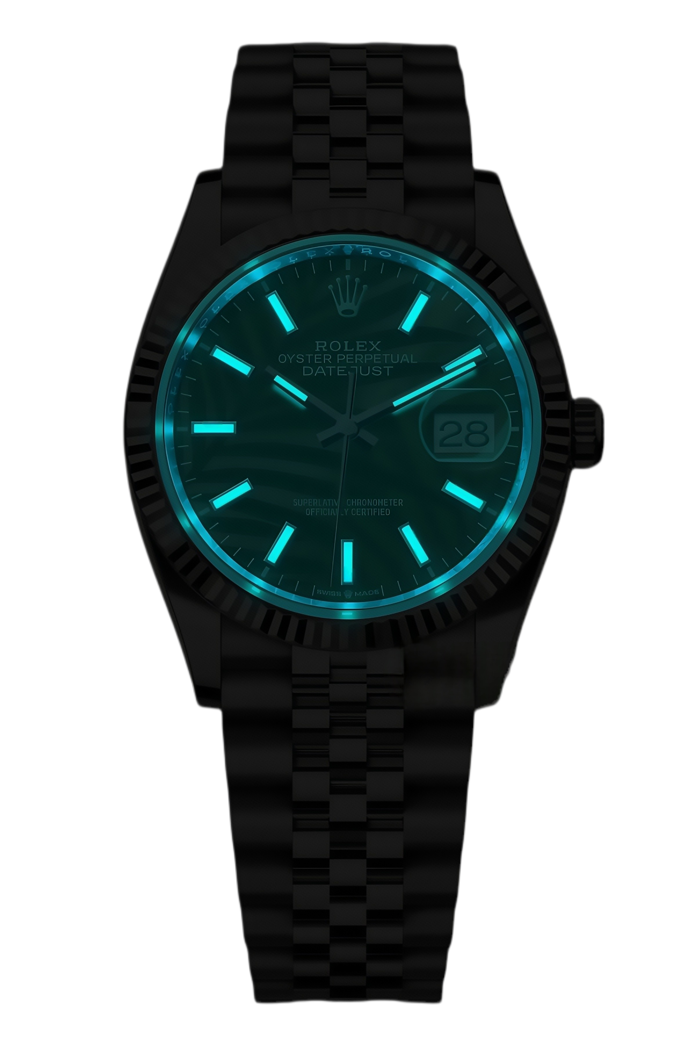 Rolex Datejust 36mm Super CloneSwiss Replica Watch  Palm Dial Ref 126234 3235 Swiss Movement - SuperClonesRolex