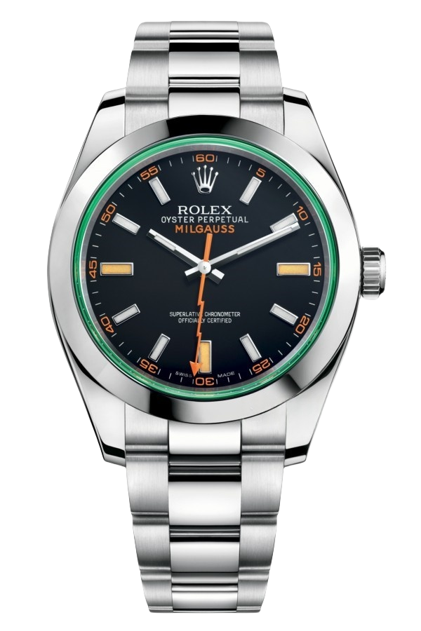 Rolex Milgauss Super Clone Swiss Replica WatchBlack Dial Ref 116400GV 3131 Swiss Movementwith Magnetic Fields Shielding System - SuperClonesRolex