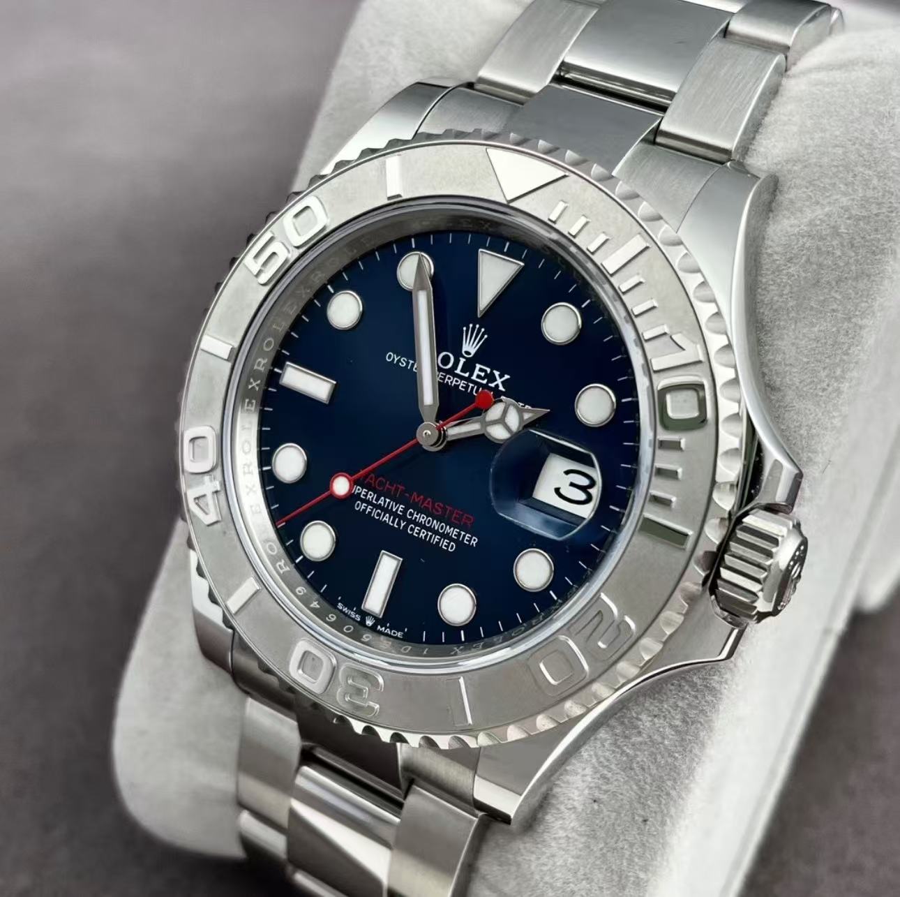 Rolex Yacht Master BlueDial Super Clone SwissReplica Watch Ref 126622 3235 Swiss Movement - SuperClonesRolex