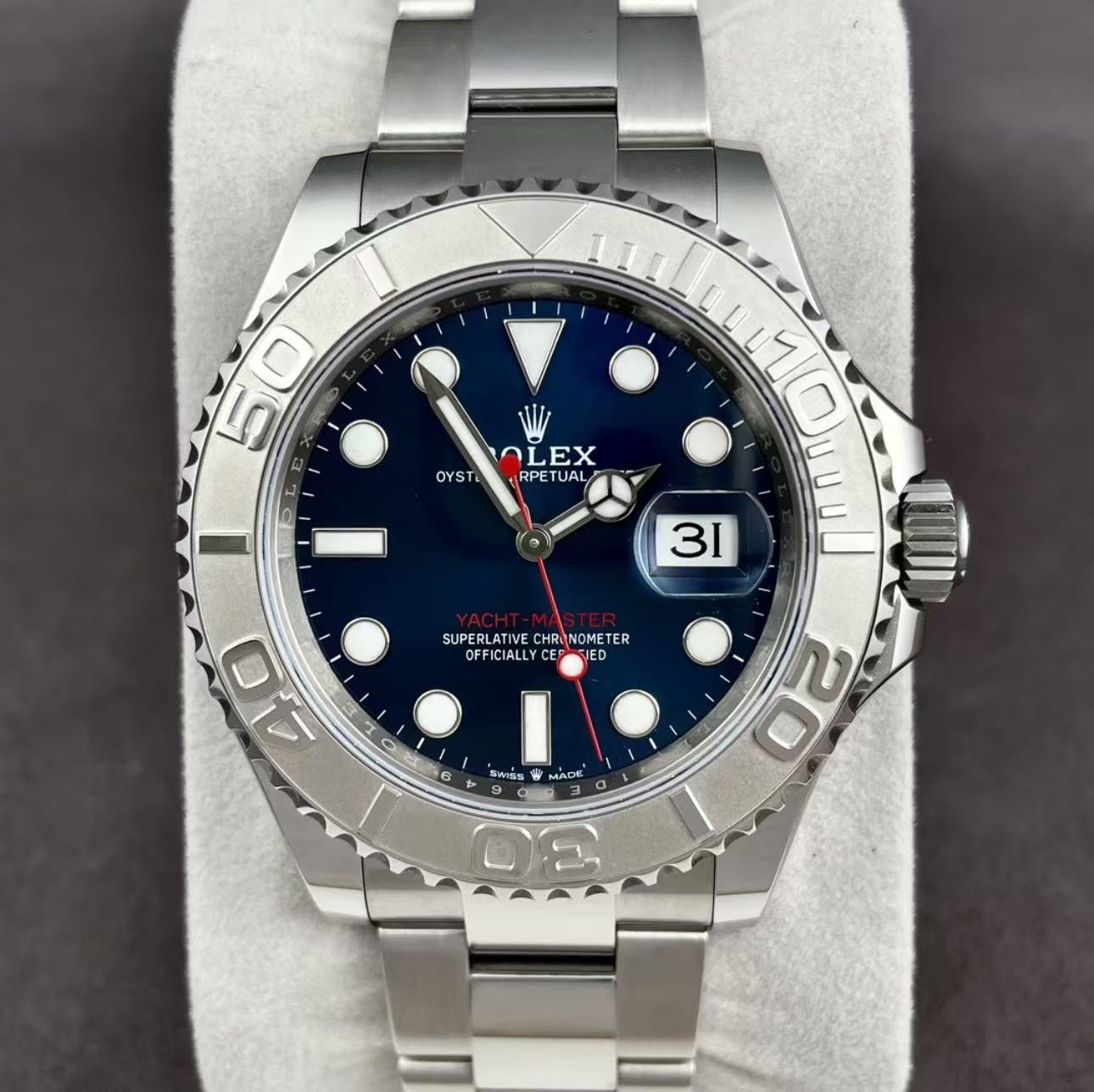 Rolex Yacht Master BlueDial Super Clone SwissReplica Watch Ref 126622 3235 Swiss Movement - SuperClonesRolex