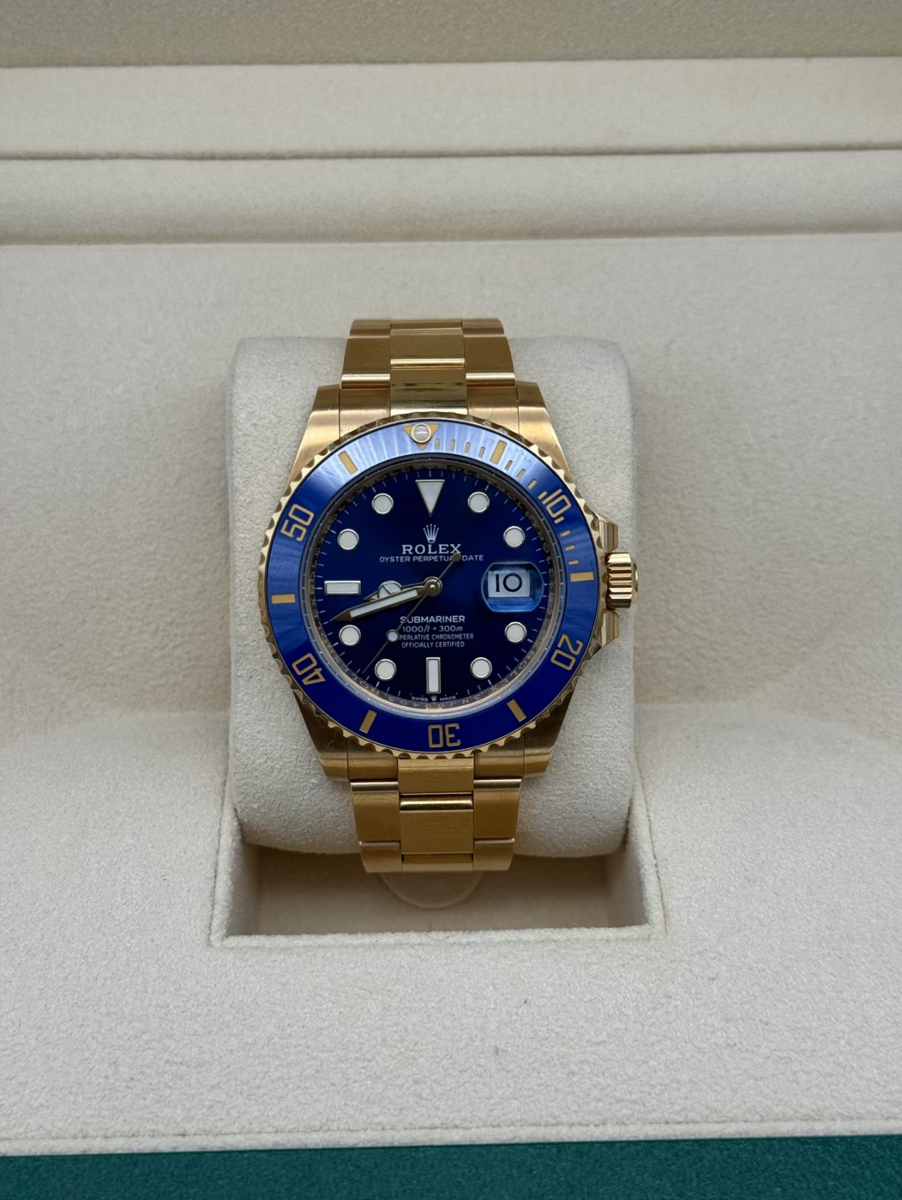 Rolex Submariner Blue DialSuper Clone Swiss ReplicaWatch  18k Gold Ref 126618LB 3235 SwissMovement - SuperClonesRolex