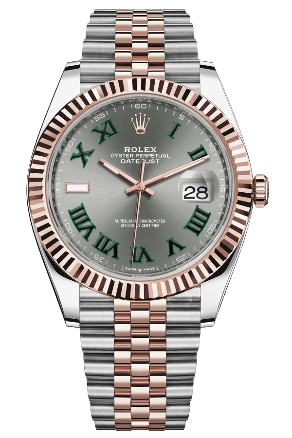 Rolex Datejust 41mm Super Clone Swiss Watch Everose Two Tone Jubilee Bracelet Chocolate Dial Ref M126331-0016-3235 Swiss Movement - SuperClonesRolex