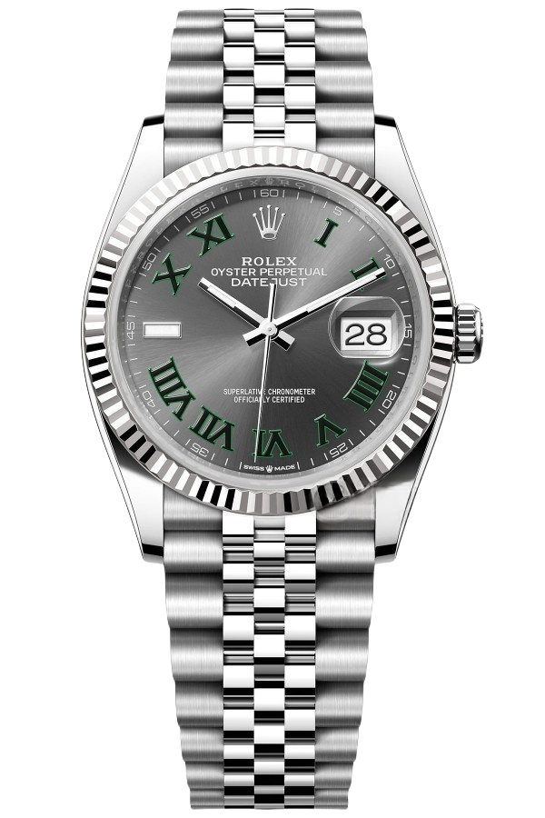 Rolex Datejust 36mm Super Clone Swiss Watch Stainless Steel Jubilee Bracelet Mint Green Dial Ref M126234-0045-3235 Swiss Movement - SuperClonesRolex