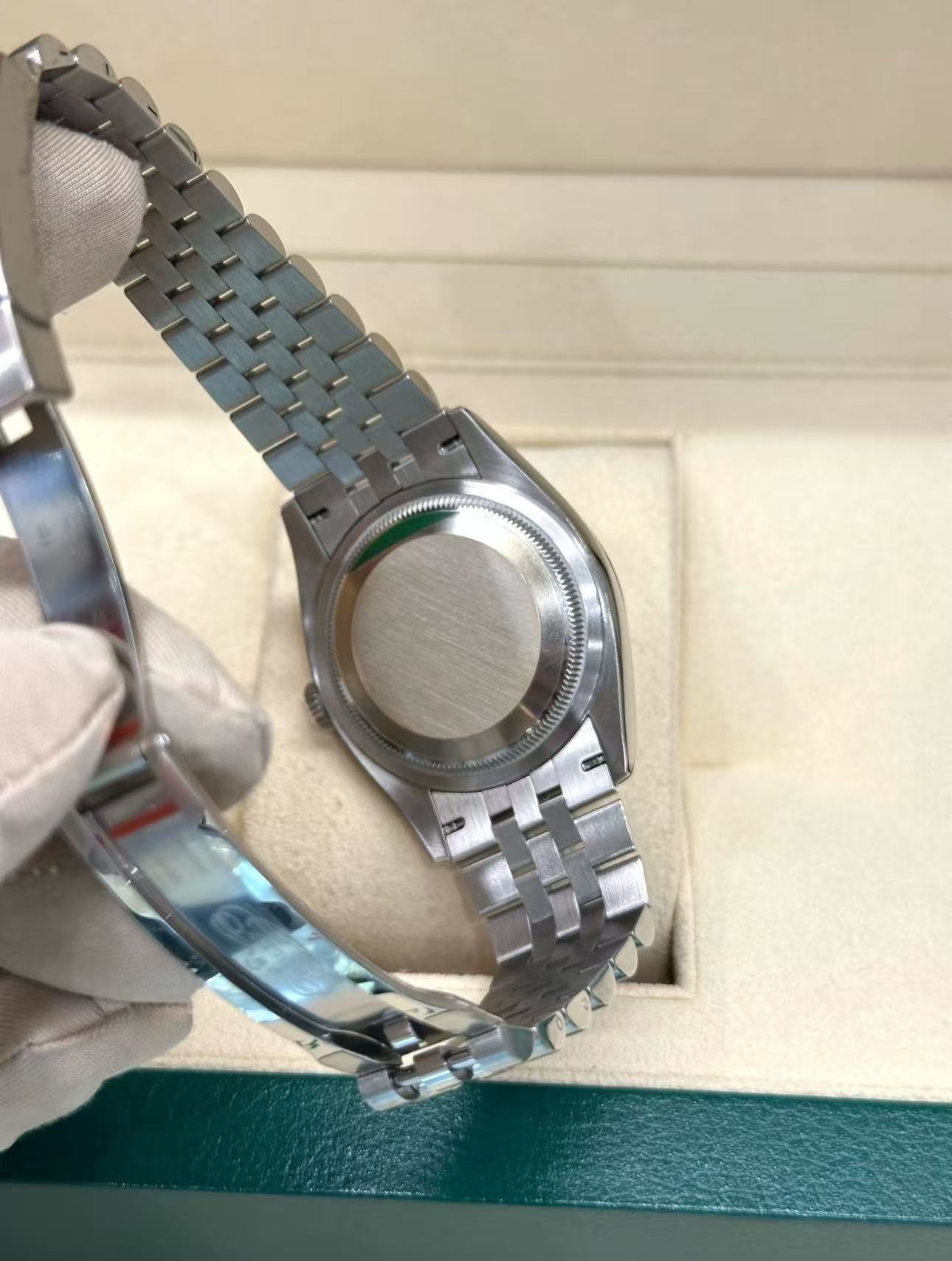 Rolex Datejust 36mm Super Clone Swiss Watch Stainless Steel Jubilee Bracelet Mint Green Dial Ref M126234-0045-3235 Swiss Movement - SuperClonesRolex