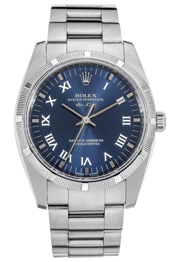 Rolex Air-King 34mm Super Clone Swiss Watch Stainless Steel Oyster Bracelet Silver Dial Ref 114210-0001-3130 Swiss Movement - SuperClonesRolex